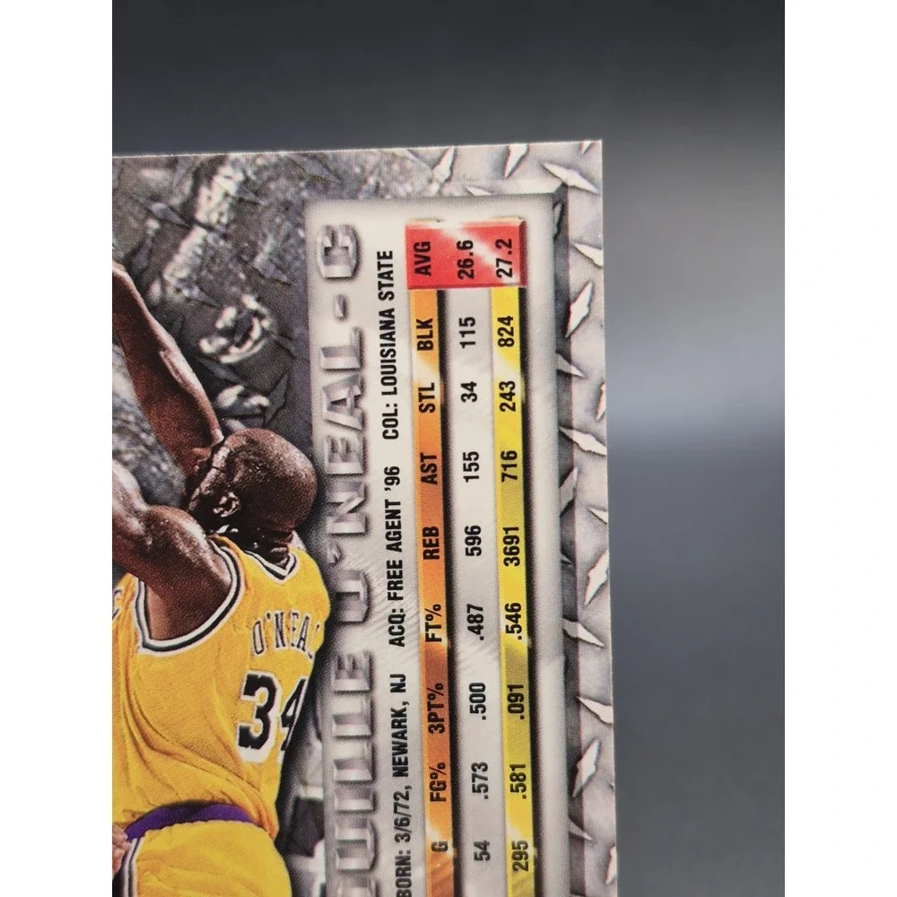 1996-1997 Fleer Metal Shaquille O'Neal #183 Holofoil Metal LA Lakers Legend MVP